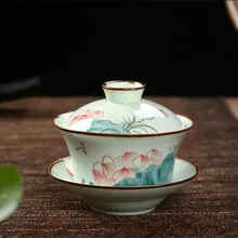 Акция! Цзиндэчжэнь ручная роспись Чайный набор GaiWan с божьей чашей большая печь ручная роспись чаши Горячая Распродажа чайные кружки Акция! Цзиндэчжэнь ручная роспись Чайный набор GaiWan с божьей чашей большая печь ручная роспись чаши Горячая Распродажа чайные кружки