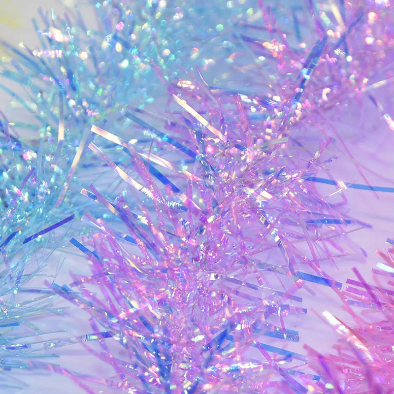2 м многоцветная гирлянда для рождественской елки Блестки из фольги лента Рождественская гирлянда Рождественские украшения вечерние принадлежности