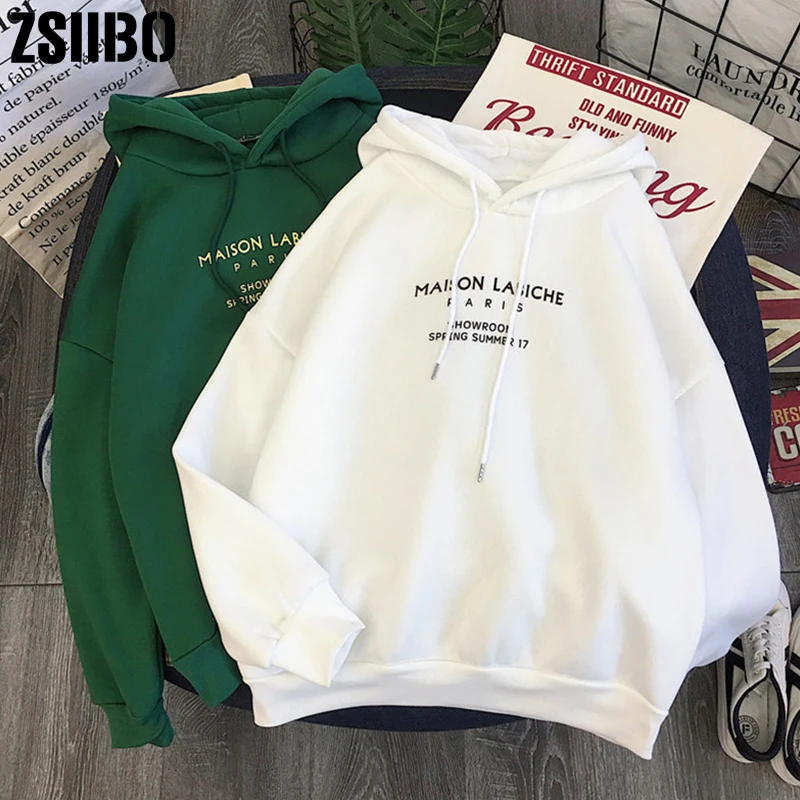 

Hoody Women Sweatshirt Women Long Sleeve Hooded Tops letter Hoodies Women Size streetwear clothes tracksuit para marcus pull