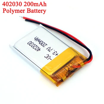 

1/2/4 Piece 3.7v Polymer Lithium 402030 200mAh Rechargeable Battery Replacement Bluetooth Earphone PDA POS Gamepads Batteries