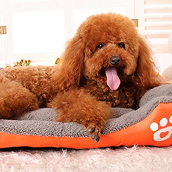 

S-3XL Candy Farbe Pfote Haustier Sofa Hundebetten Wasserdichte Untere Weiche Fleece Warm Cat Bed Haus
