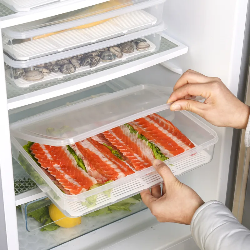 Кухонное Хранение продуктов контейнер-холодильник еда яйцо рыба ящик для хранения с крышкой для кухни холодильник шкаф морозильник стол органайзер