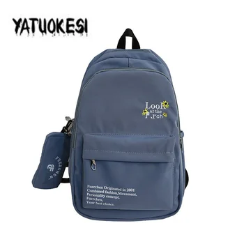 

Waterproof Nylon Backpack Women Korean Cute Kawaii Travel School Backpack Black Anti-Thief Backpack For School Teenagers Girls