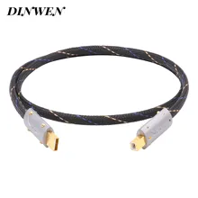 High End USB Cable HiFi AUDIO cable DAC A B High Purity OCC Wire Gold plated Plugs Hand Welding DIY 1PC