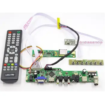 

Latumab LCD/LED Controller Driver Board For M270HW02 V0 V1 V2 V3 TV+HDMI+VGA+CVBS+USB LED Screen