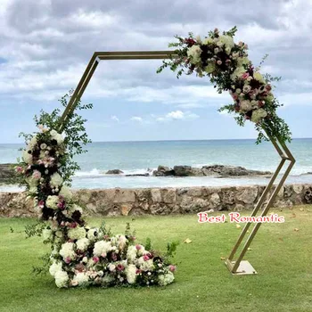 

1pcs/lot New Design Wedding Hexagon Arch Wedding Backdrops For Wedding Decoration Stage Decoration