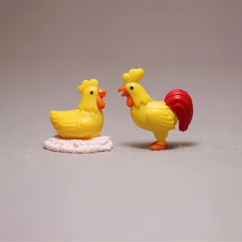 

Model Decoration A Pair Of Hen And Rooster Plastic PVC Lovers Doll Model Q Version Cartoon Cute Ornaments