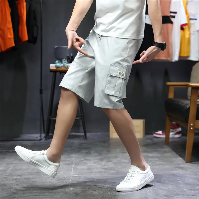 2019 New Men's Summer Outdoor casual Tooling shorts Korean version Teenagers solid color cotton pants pantalones cortos hombre 2019 New Men's Summer Outdoor casual Tooling shorts Korean version Teenagers solid color cotton pants pantalones cortos hombre