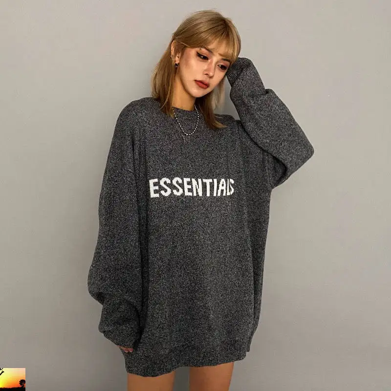 AliExpress Essentials Long-sleeved Knit Sweater High Quality Men Women Pullover Essentials Sweaters