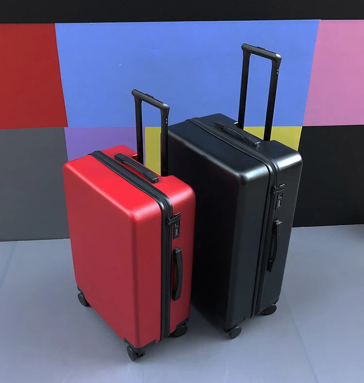 New fashion solid color ultra light travel luggage trolley box spinner scratch-resistant luggage boarding pass password suitcase