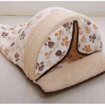 

New Pet Product Cat House Bed Foldable Soft Autumn Winter Warm Sleeping Dog Bed Cat Bed Sofa Kennel For Small Pet /35