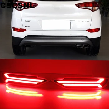 

2PCS For Hyundai Tucson 2015 2016 2017 2018 Car LED Multi-Function Rear Bumper Lights Brake Tail Light Turn Signal Warning Lamp