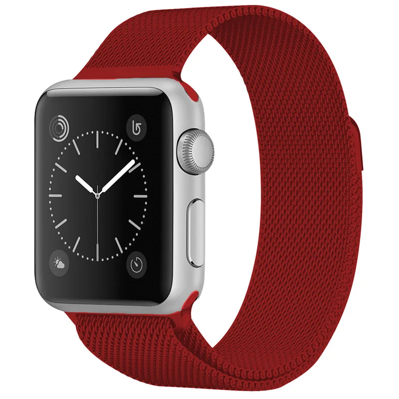 Ремешок для часов, Миланская петля, ремешок для наручных часов Apple Watch, версии 5 4 40 мм 44 мм, ремешок для наручных часов iWatch серии 1/2/3, 42 мм, 38 мм, Ремешок Браслет Нержавеющая сталь - Цвет ремешка: 14 rose