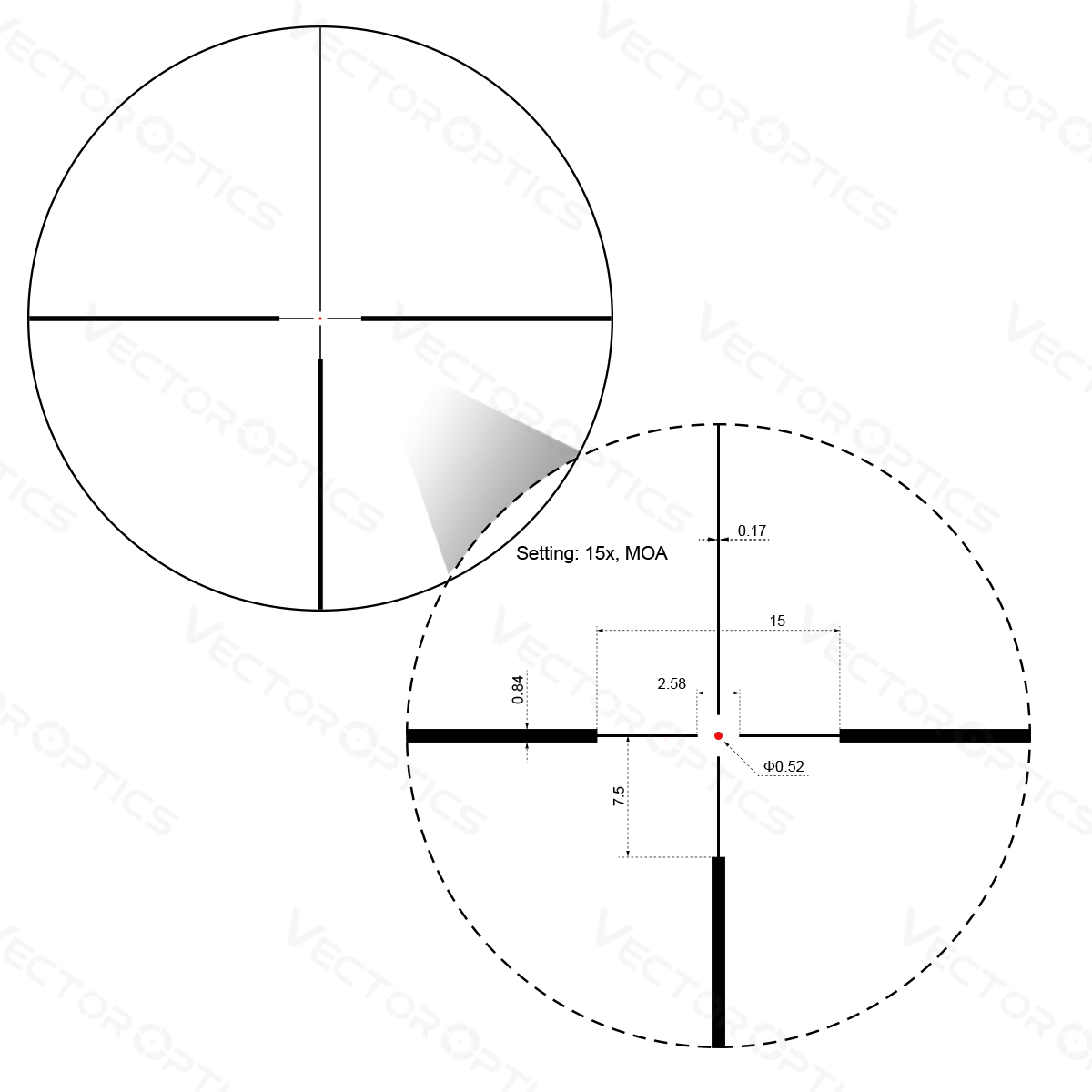 Vector Optics Continental 2.5-15x56 para Caza