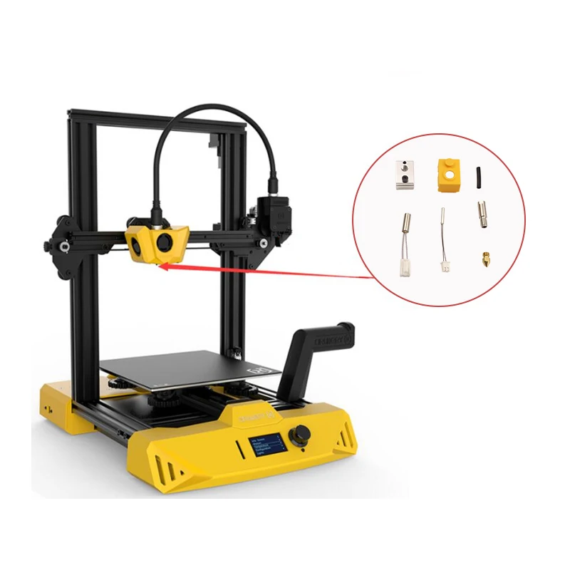 Artillery Hornet Repuestos Printer Spare Parts Hotend Extruder Head Nozzle Thermistor Heating Rod Heating Block&Silicone Sleeve — view 4