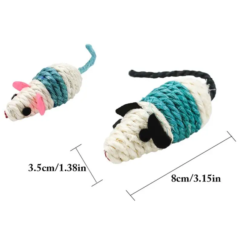 squeaky dog toy Dorakitten 3Pcs/Set Mice Cat Toys Interactive Cat Squeaky Toys Kitten Mouse Toys For Cats Pet Supplies Cat Favors Random Color outdoor dog toys