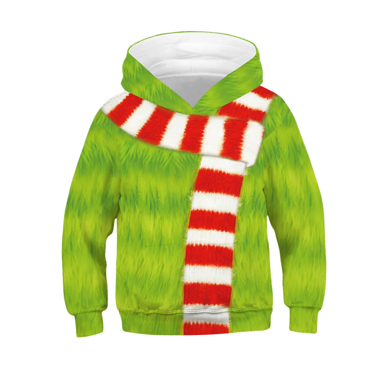 Толстовка с капюшоном с 3D принтом из фильма Grinch; детская одежда унисекс с капюшоном и длинными рукавами для мальчиков и девочек; осенние пуловеры с капюшоном для детей - Цвет: TZ225