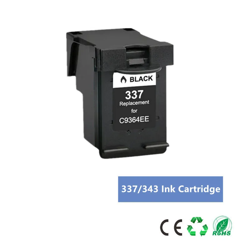 1Pk Black Совместимый для hp 343 337 чернильный картридж для hp 337 для hp 343 для hp Photosmart 2575 8050 C4180 D5160 Deskjet 6940 D4160 - Цвет: 1Pk Black