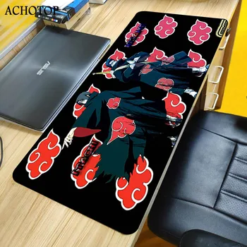 

Large Mouse Pad Precision Black Lock Edge Anime Naruto Computer Family Table Mat Rubber Non-slip for Lol Csgo Gamer padding