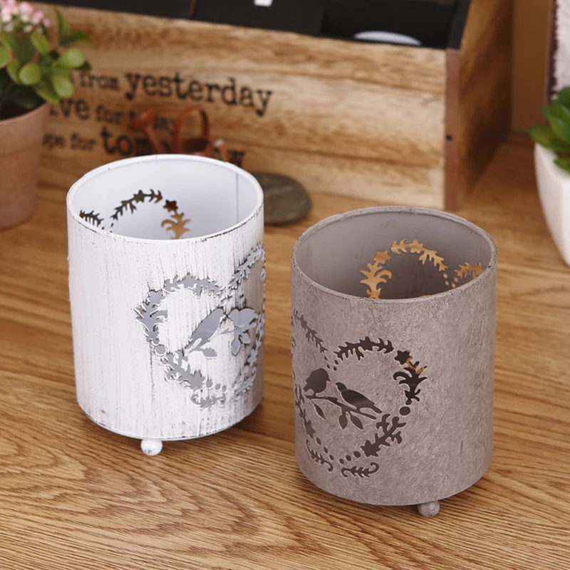 

Party Decoration Ornament Fashion House Decoration Christmas Hollow Design Iron Candle Holder Candlestick Novelty Home