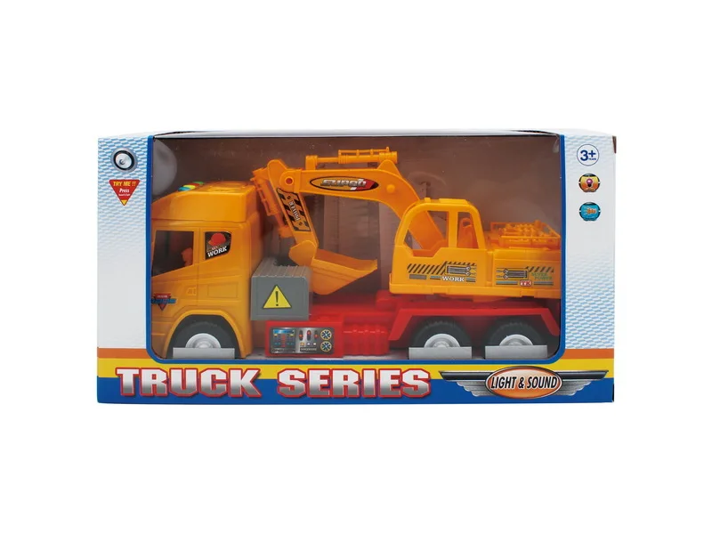 

Model Inertia Engineering Vehicle Sound And Light Music Storytelling CHILDREN'S Toy Car Excavator Tank Car Model Car