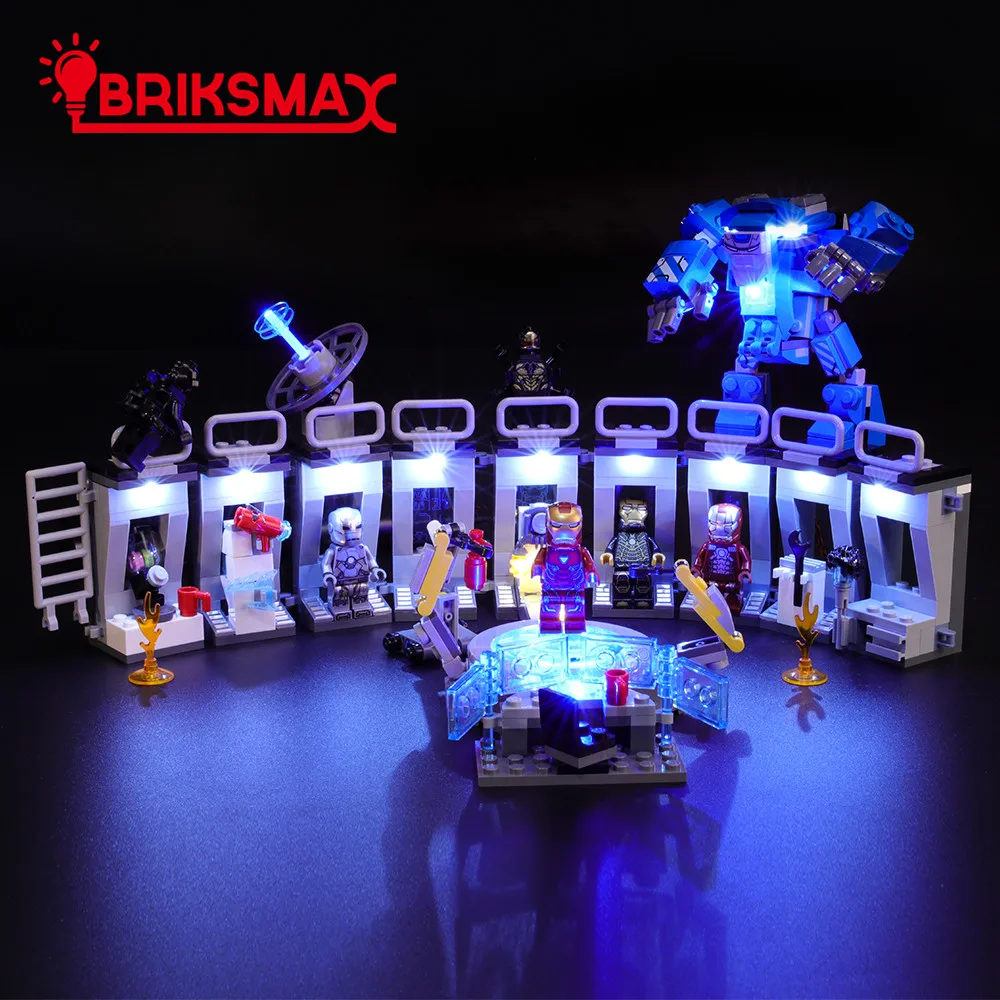 Комплект со светодиодсветильник кой BriksMax для строительных блоков Тони Старка