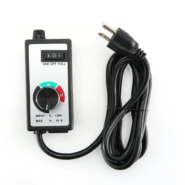 $15.05 Universal Motor Speed Control Variable Voltage Router Fan Speed Control Controller 120V AC 15 Amps with 6ft Cable