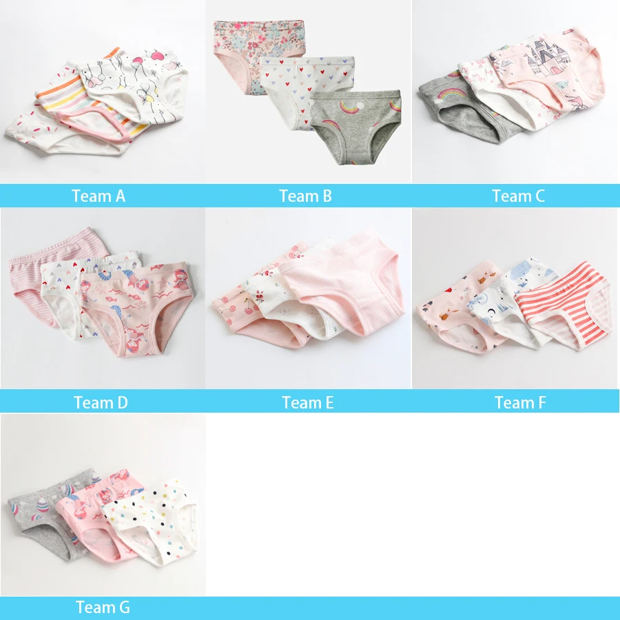 SheeCute 3 Pcs/Lot Girl's Toddler & Kids Underwear 100% Cotton Soft Panties Baby Panties Kids Briefs