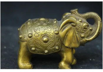 

chinese Fengshui Culture Lucky Money Old Brass Statue Lucky Elephant Sculpture