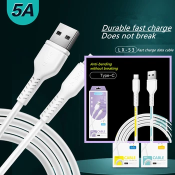 

High-quality anti-bending fast charging 5A type-c mobile phone charging data cable decoder OTG