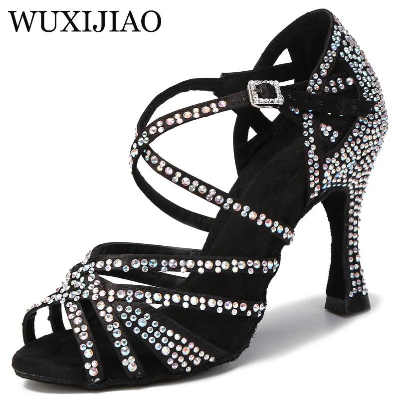 Latin dance shoes ladies Cuban high heels 9 cm salsa dance shoes