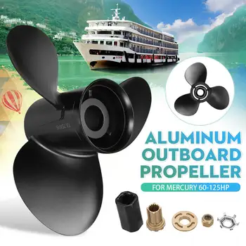 

Boat Outboard Propeller Aluminum 3 Blades Rotation Aluminum For OEM 48-77342A45 Outboard Engines 60-125HP Black 34X10.9X15.4cm