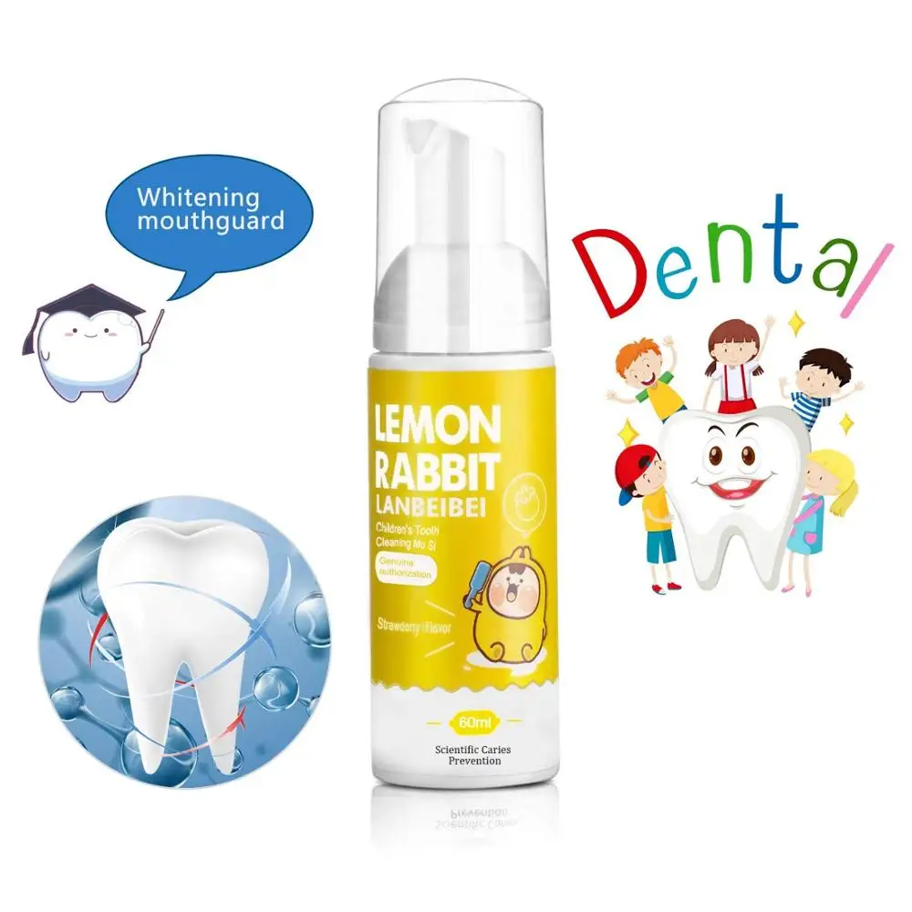 Дети пены зубная паста 60 мл клубничный мусс пена для зубной пасты U форма 360