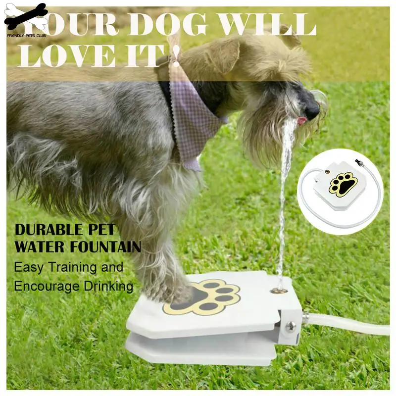 Automático perro fuente de agua paso juguete al aire libre alegría con mascotas de seguridad sin electricidad para grandes perros medianos pequeños bebiendo