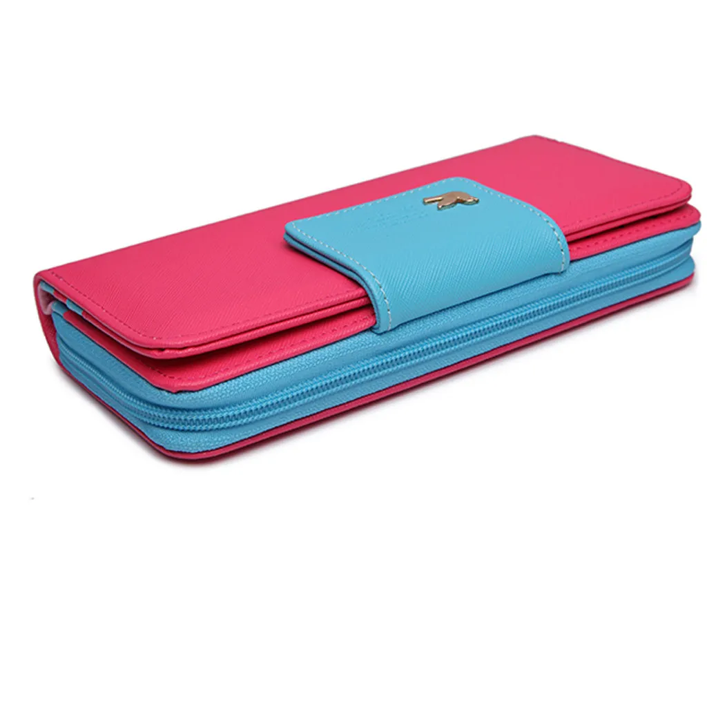 Big Capacity Women Purses Long Zipper Coin Purse Holder Wallets Ladies Clutch Change Purse Female Fly Bird Print Money 823
