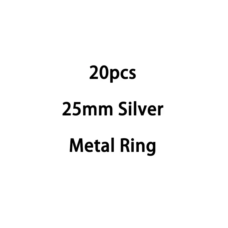 25mm Silver 20 штук металлическое связующее шарнирное кольцо золотое кольцо открывающийся круг кольца для книг для скрапбукинга альбом офисное кольцо для переплета на блокнот - Цвет: 25mm Silver