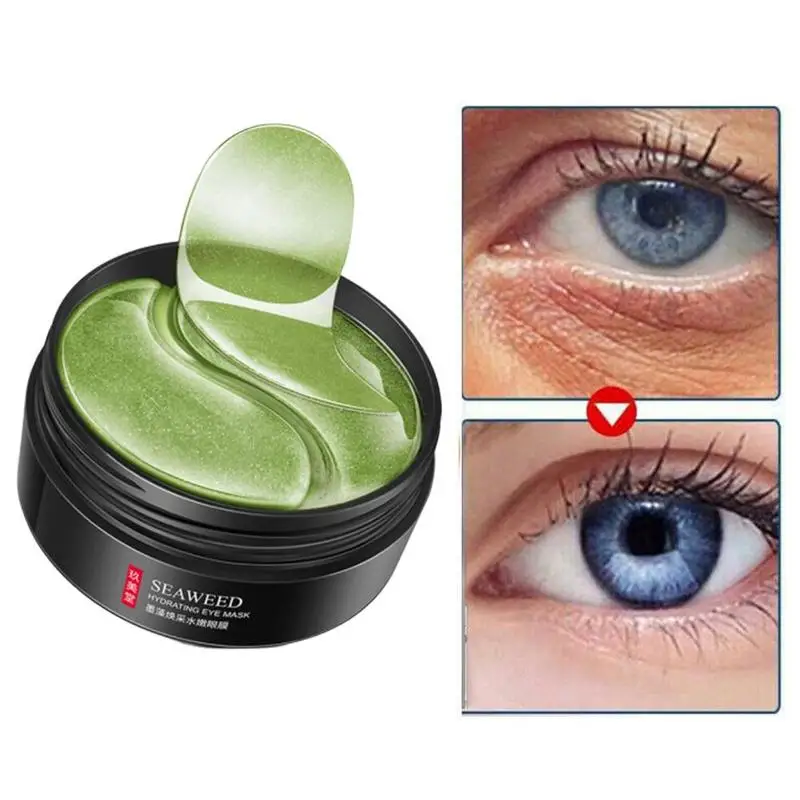 

60pcs/bottle Seaweed Eye Mask Nourishing Moisturizing Hydration Eye Patches Dark Dircles Remove Wrinkle Eye Skin Care