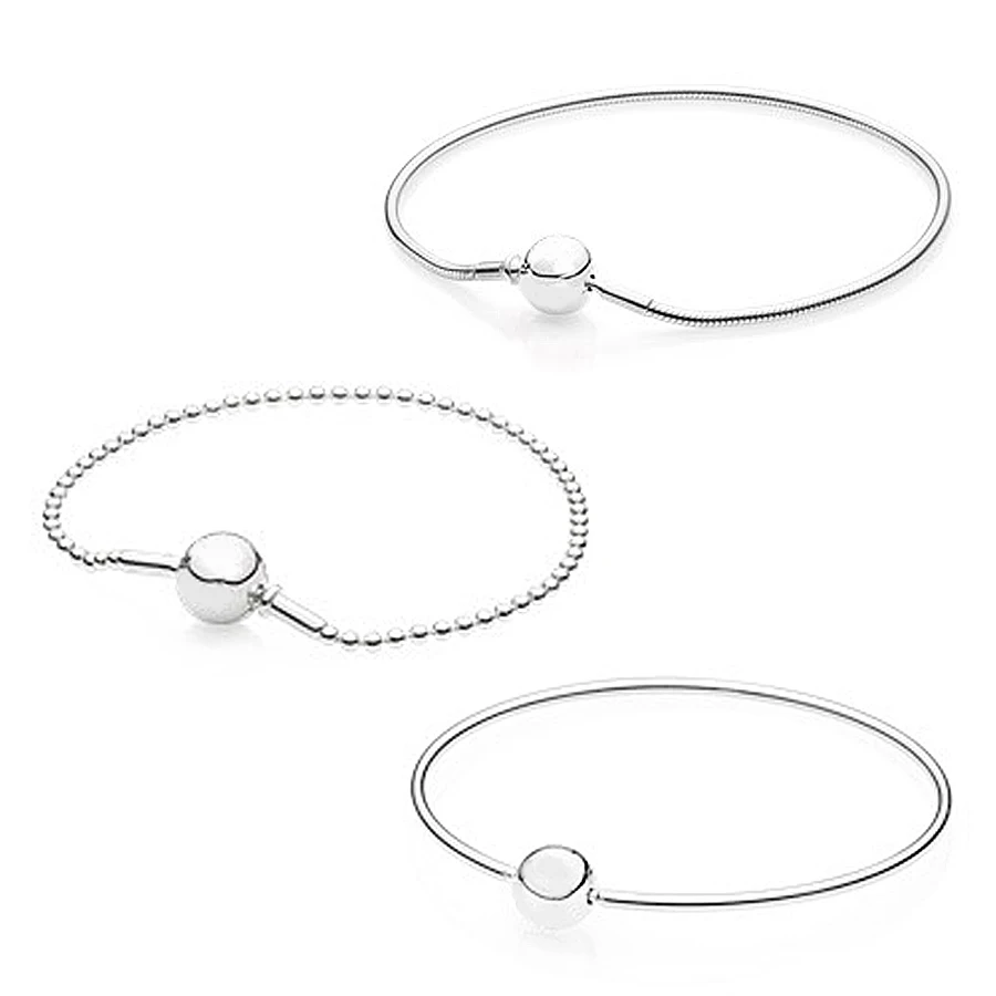NEW Top quality 100% 925 sterling silver essence series bracelet suitable for women's original bead fit diy charm chain | Украшения и