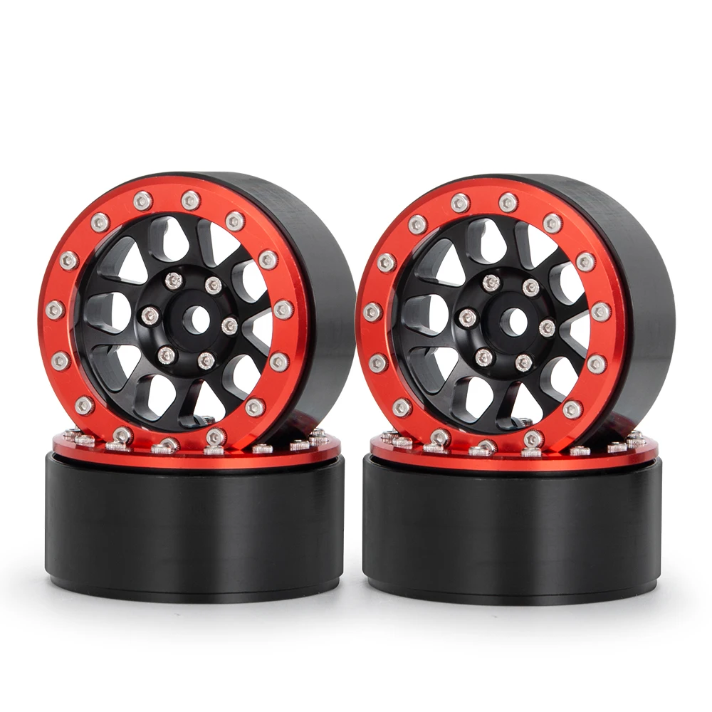 AXSPEED 4 шт./компл. 1,9 дюйймовый сплав металлический обод колеса, фитинги для SCX10 D90 CC01 1/10 RC Гусеничный