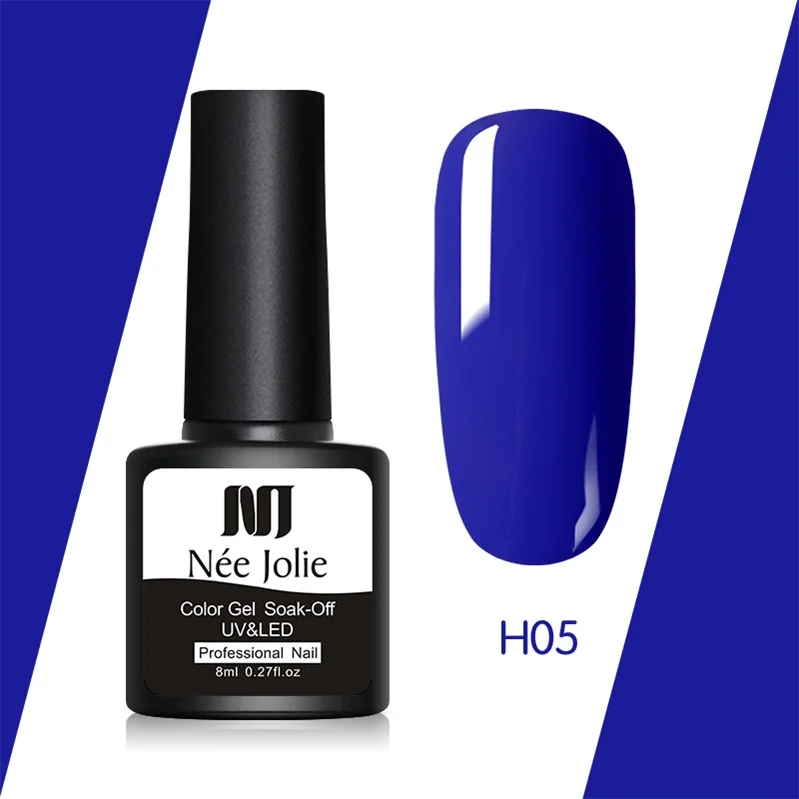 NEE JOLIE 8 мл Гель-лак для ногтей маникюр Полупостоянный гель uv Vernis светодиодный Гель-лак замачиваемый Гель-лак для нейл-арта инструменты - Цвет: H05