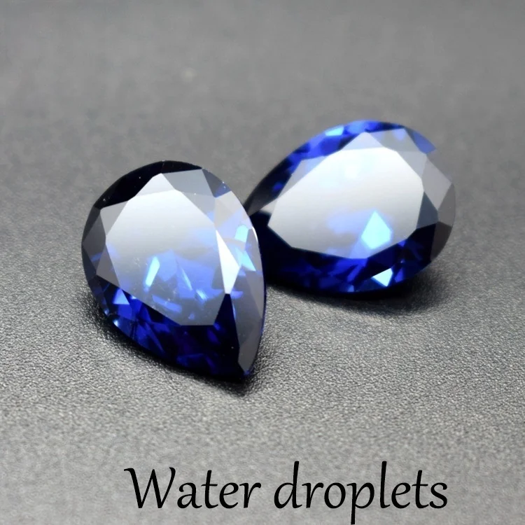 Water droplets 1 шт. натуральный режущий 3A танзанийский сапфировый корунд шпинель различных форм мозаичные украшения Diy синий камень AAA - Цвет: Water droplets
