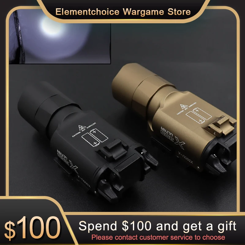 500 Lumens Glock Flashlight Tactical Weapon Light X300u X300 Pistol Gun