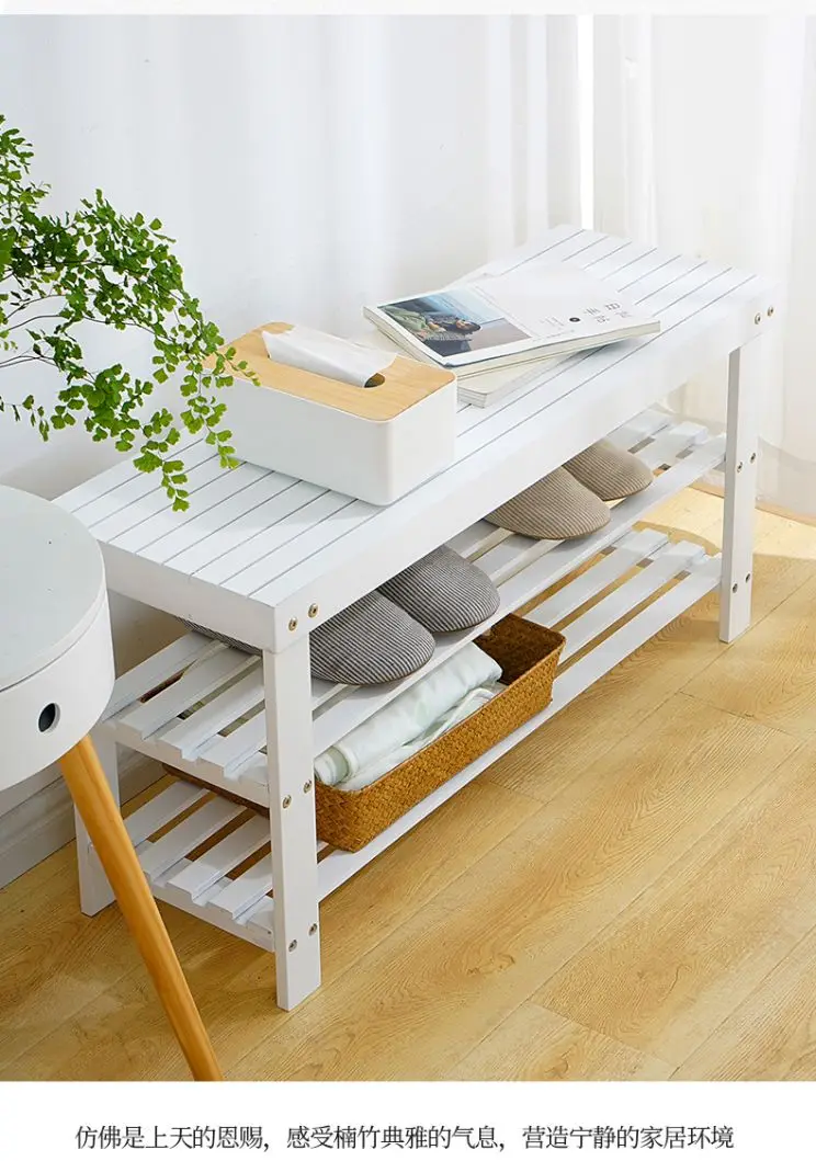white shoe storage bench on White Shoe Bench Home Modern Minimalist Porch Door Can Sit Shoe Cabinet Nordic Solid Wood Shoes Bench Bamboo Shoe Rack Aliexpress