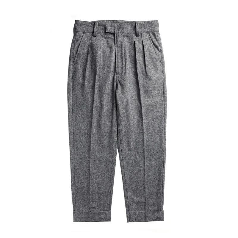 Cheap CK-0009 casual style pants mens vintage OG107 400 gsm 75% wool Gurkha pants