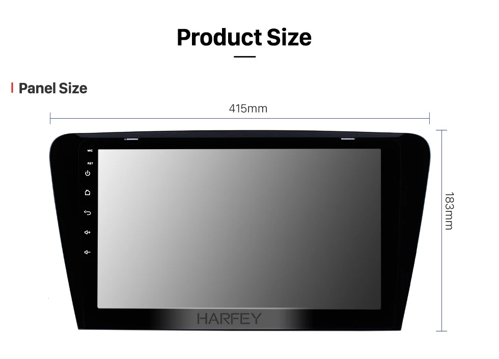 Best Harfey 10.1 Inch Android 8.1/9.0 Quad-core Car GPS Multimedia Navi Stereo Player For 2015 2016 2017 SKODA Octavia (UV) With Wifi 13