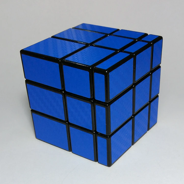 Новинка, зеркальный куб Z cube 3x3, магический с наклейкой из углеродного волокна, развивающие игрушки Cubo magico в подарок, ДЕТСКИЕ ЛАБИРИНТЫ, развивающие игрушки - Цвет: blue black