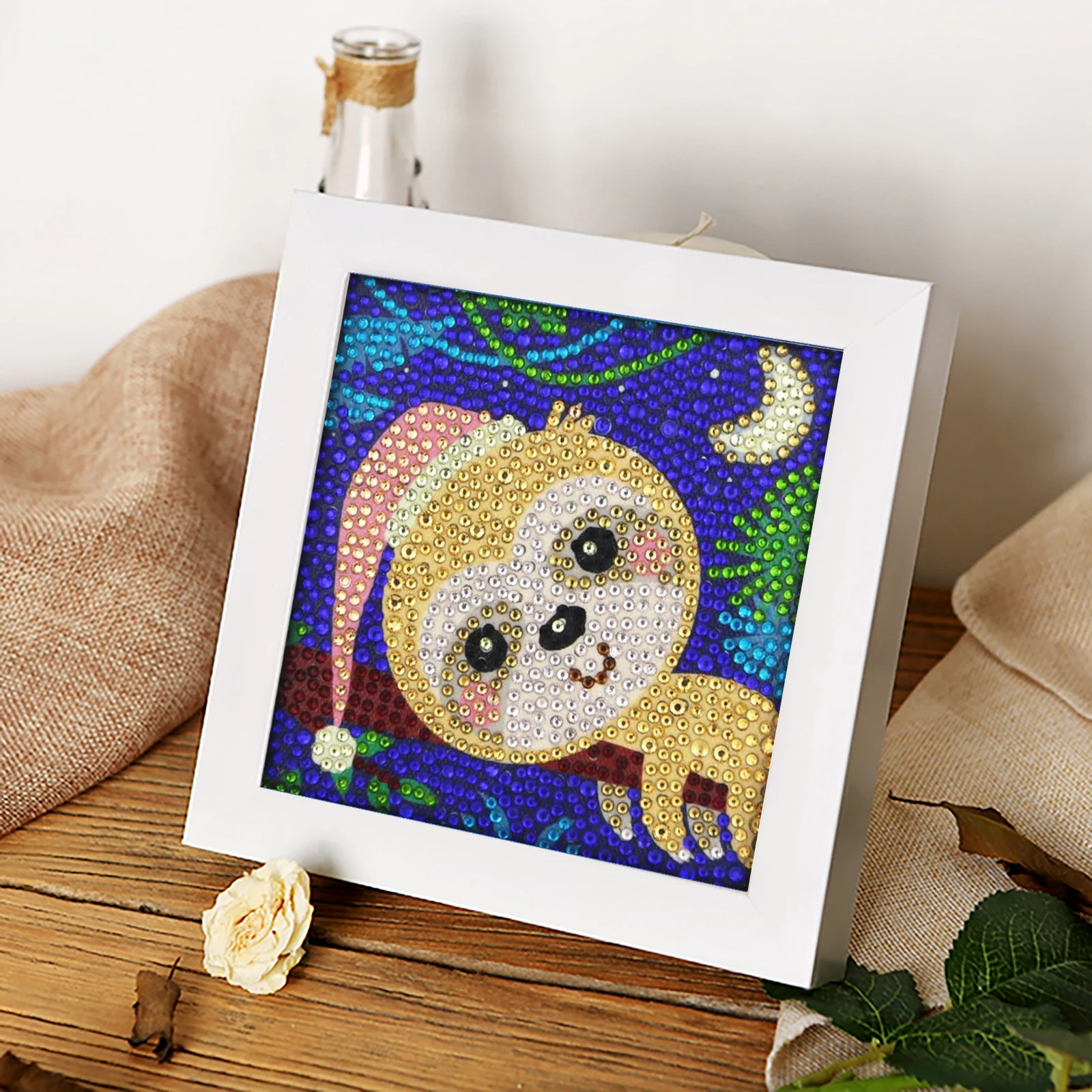 5D DIY Diamond Painting  5D DIY Diamond Painting for Kids Children Cartoon Animal Dog Cat DIY Full Drill Painting by Numbers Rhinestone Embroidery Crafts diamond painting kakashi