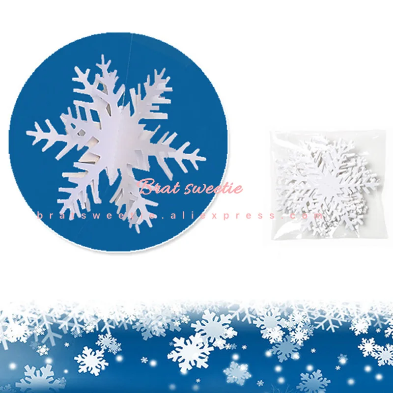 Ice Queen Party Snowflake Christmas Backdrop for Photography Vinyl Background Winter Kids Birthday Decorations Wall Decor