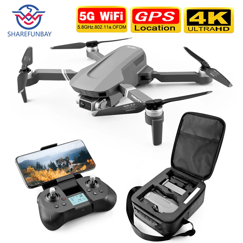 

2020 new F4 drone 4k 5g HD two-axis gimbal camera WiFi FPV brushless motor GPS positioning RC quad-rotor drone PK F3 SG906