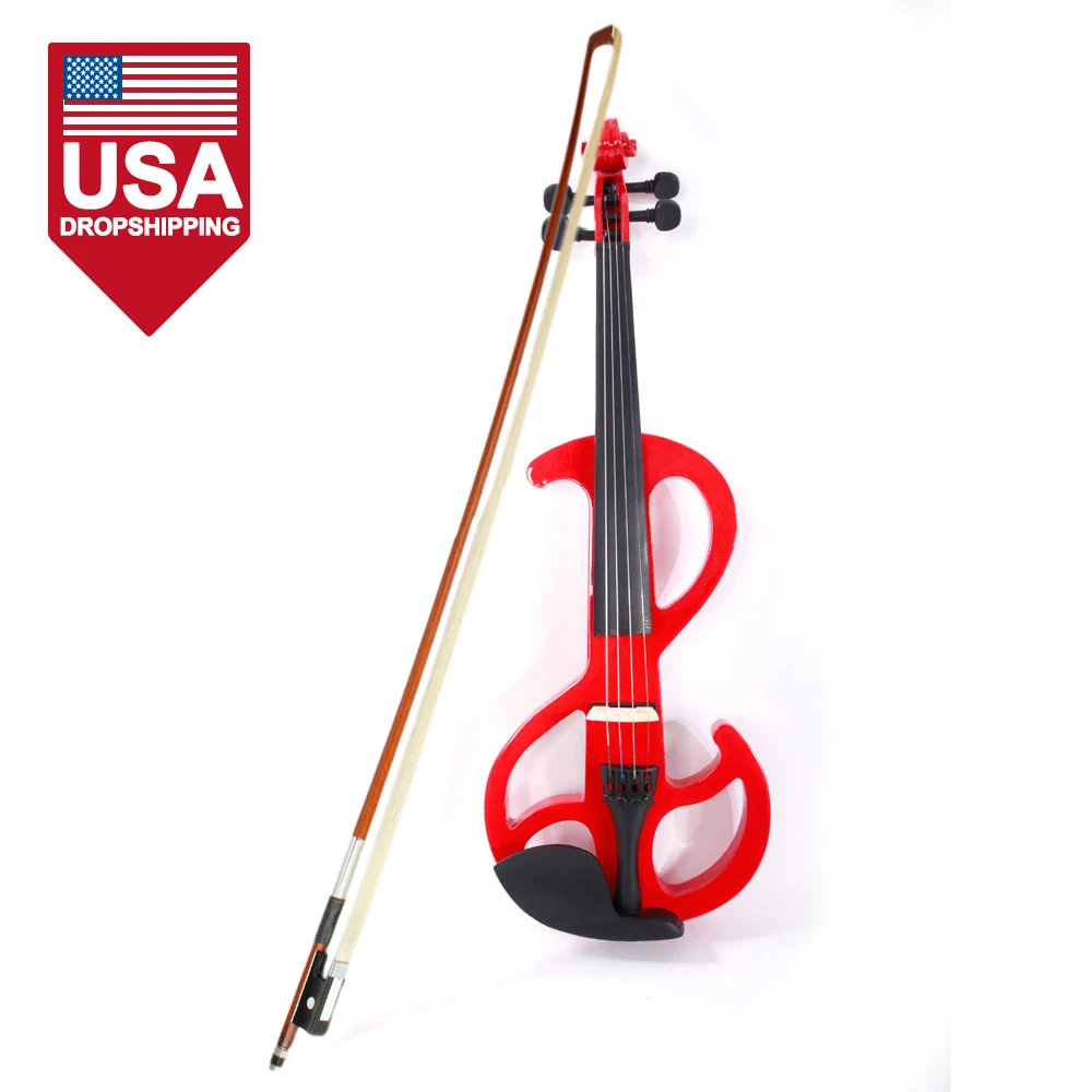 

DropShipping High-grade 8 Pattern Electroacoustic Violin Kit (Case Bow Rosin) Red